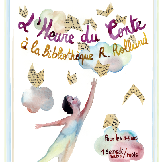 Personnage et nuages 