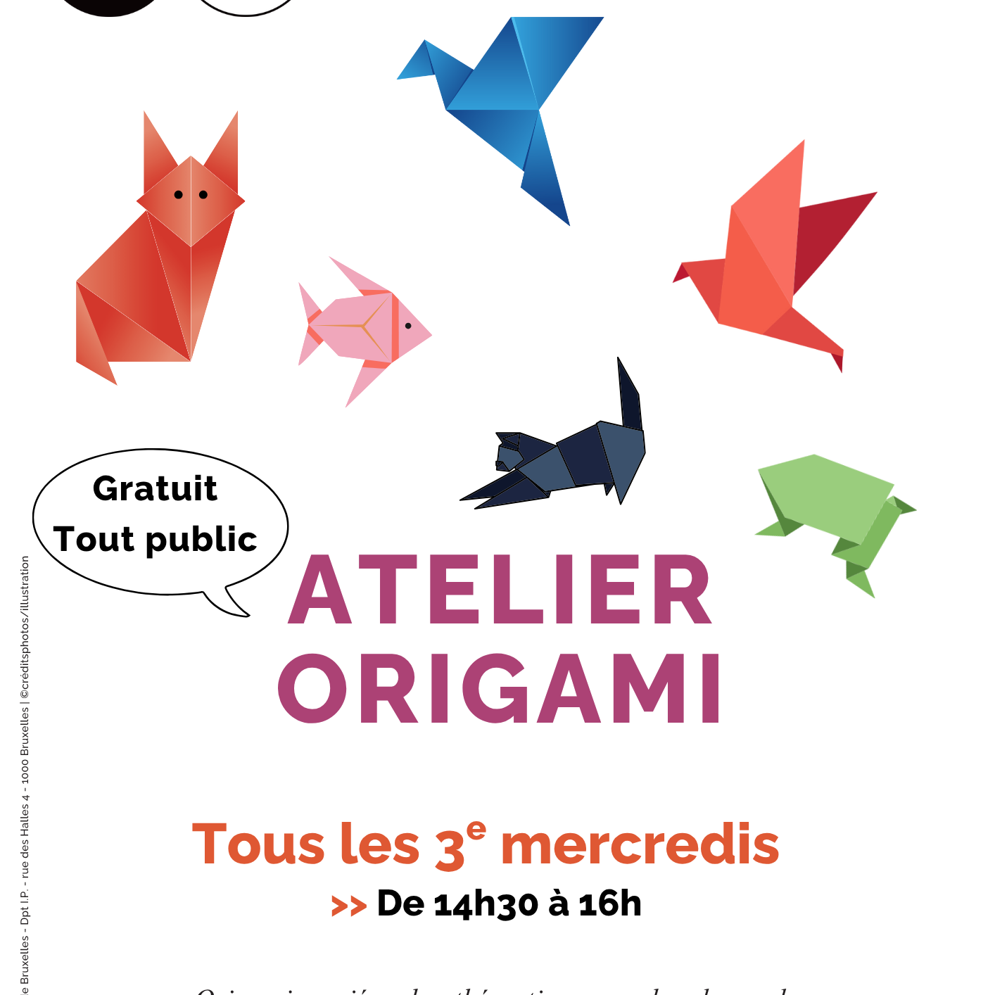 origamis d'animaux divers
