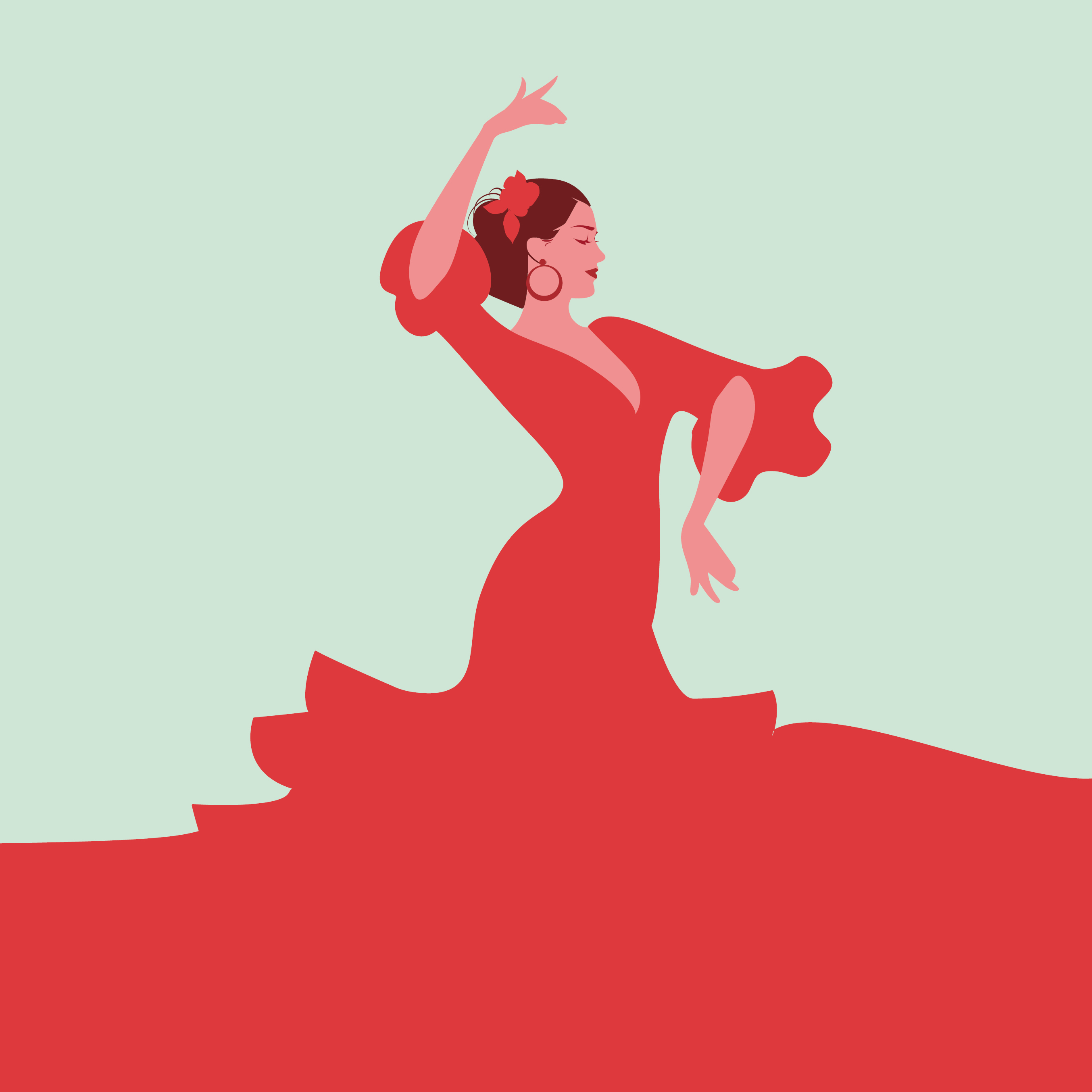 dame robe rouge 