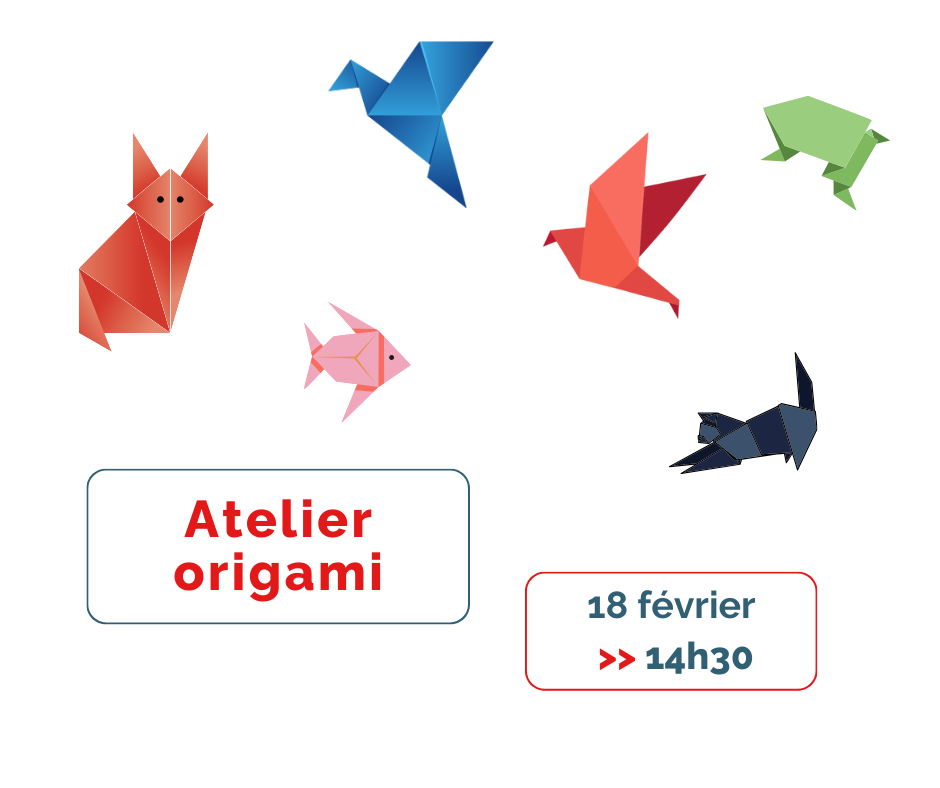 Affiche avec de multiples origamis