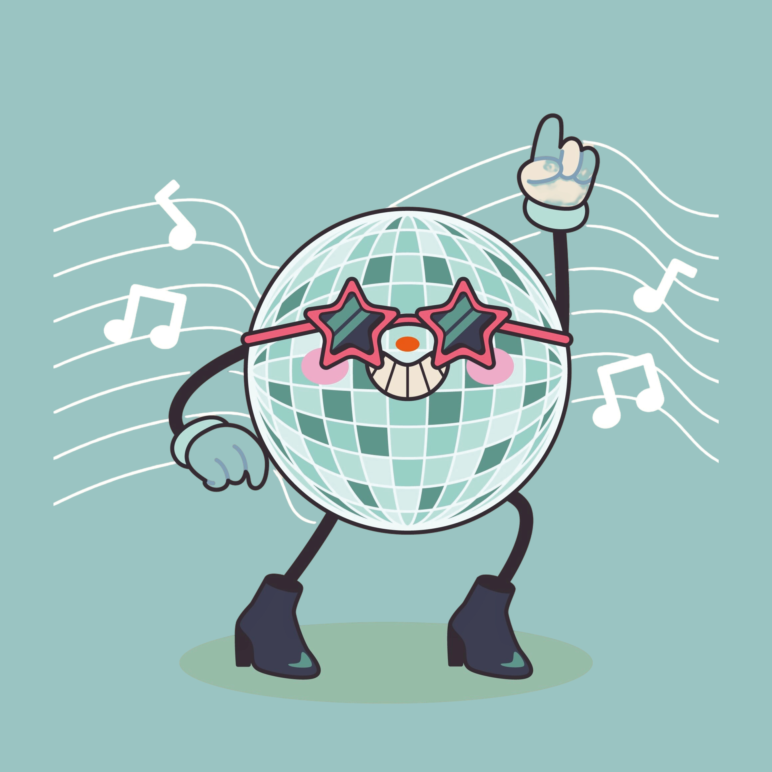 boule disco qui danse